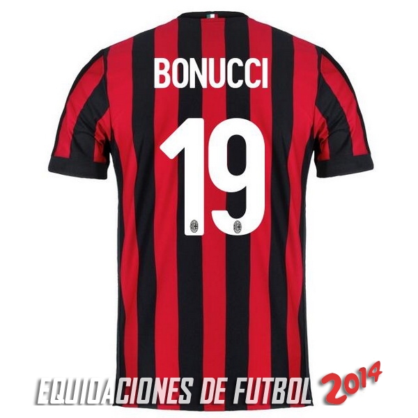 Bonucci de Camiseta Del AC Milan Primera Equipacion 2017/2018