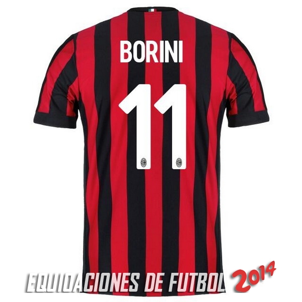 Borini de Camiseta Del AC Milan Primera Equipacion 2017/2018
