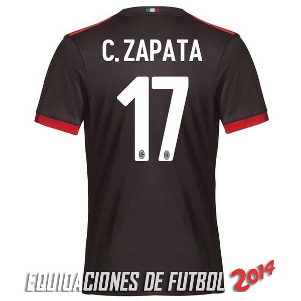 C.Zapata de Camiseta Del AC Milan Tercera Equipacion 2017/2018