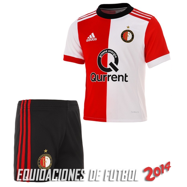 Camiseta Del Conjunto Completo Feyenoord Rotterdam Primera Nino 2017/2018