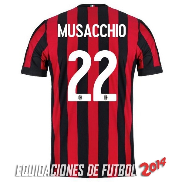Musacchio de Camiseta Del AC Milan Primera Equipacion 2017/2018