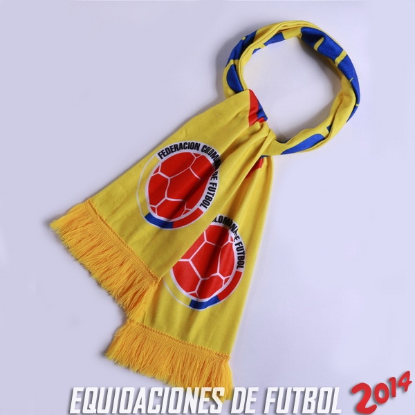 Bufanda Futbol Colombia Tejidas Amarillo 2018
