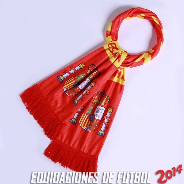 Bufanda Futbol Espana Tejidas Rojo 2018