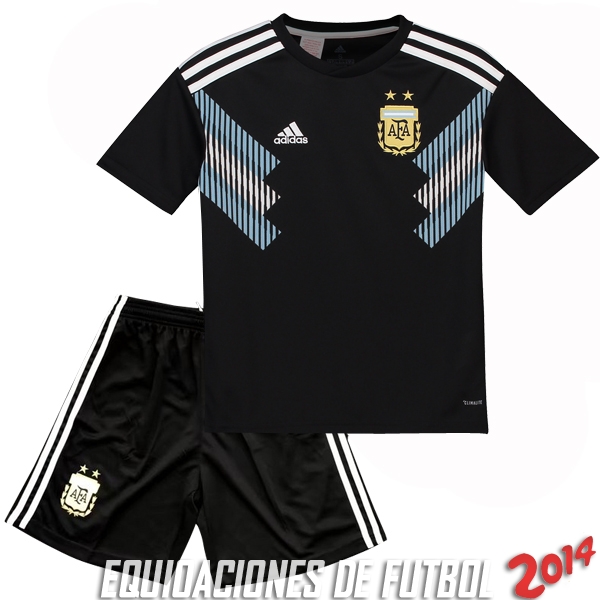 Camiseta Del Conjunto Completo Argentina Nino Segunda Equipacion 2018