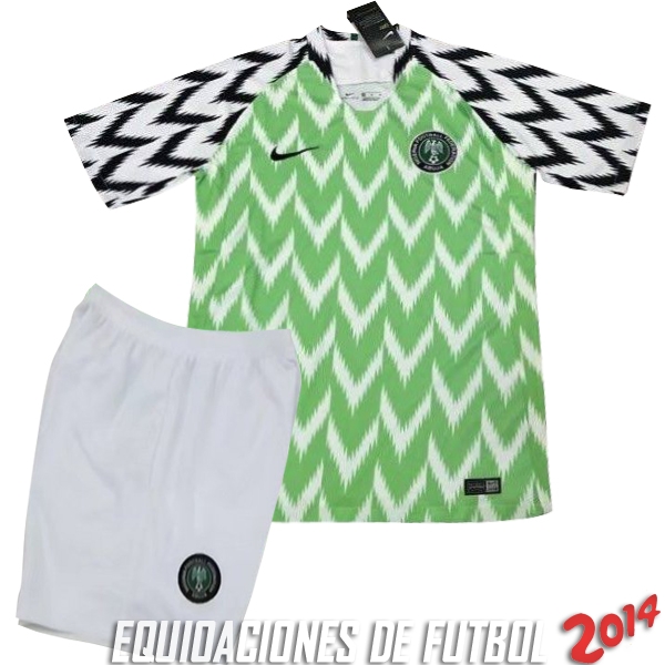 Camiseta Del Conjunto Completo Nigeria Nino Primera Equipacion 2018