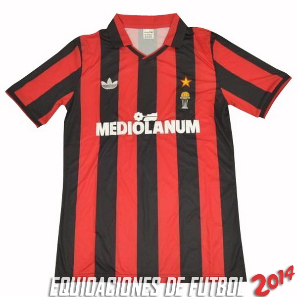 Retro Camiseta De AC Milan de la Seleccion Primera 1990 1991