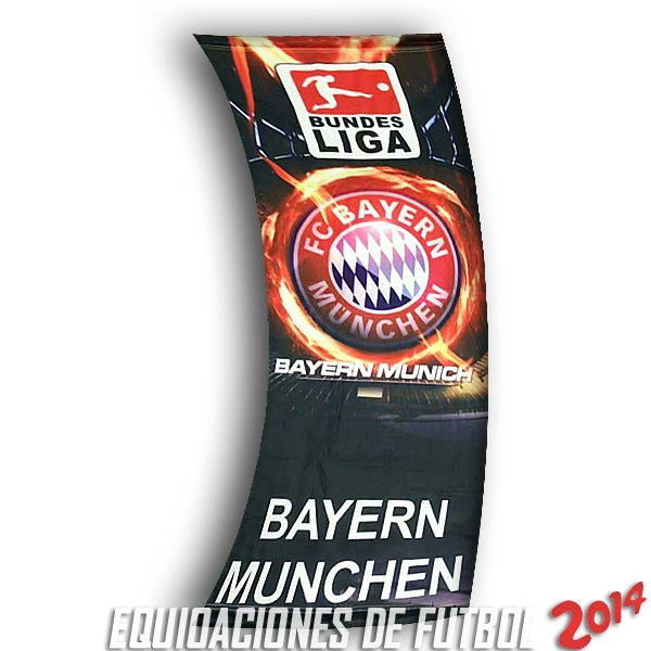 Futbol Bandera de Bayern Múnich 2018 Negro
