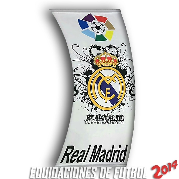 Futbol Bandera de Real Madrid 2018 Blanco