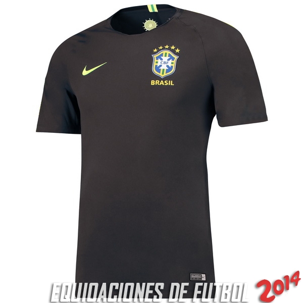 Camiseta De Brasil de la Seleccion Portero Negro 2018