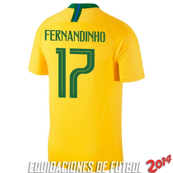 Fernandinho Camiseta De Brasil de la Seleccion Primera 2018