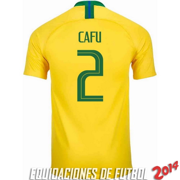 Cafu Camiseta De Brasil de la Seleccion Primera 2018