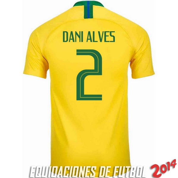 Dani Alves Camiseta De Brasil de la Seleccion Primera 2018