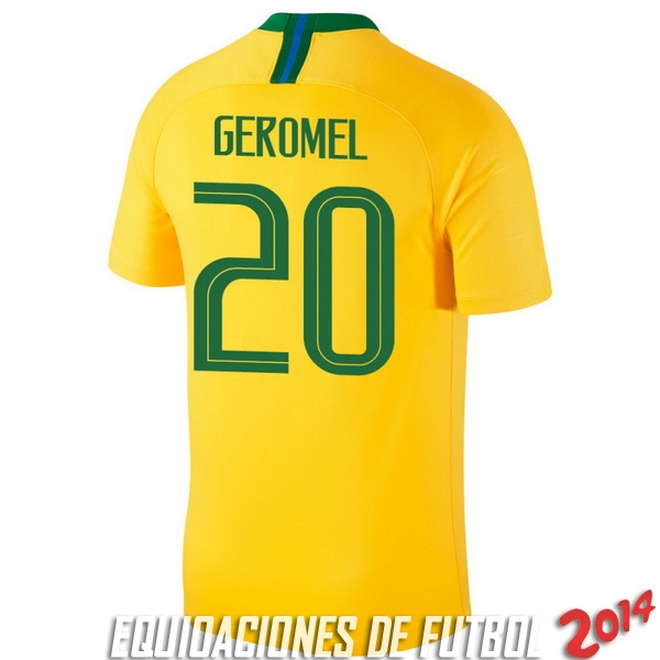 Geromel Camiseta De Brasil de la Seleccion Primera 2018