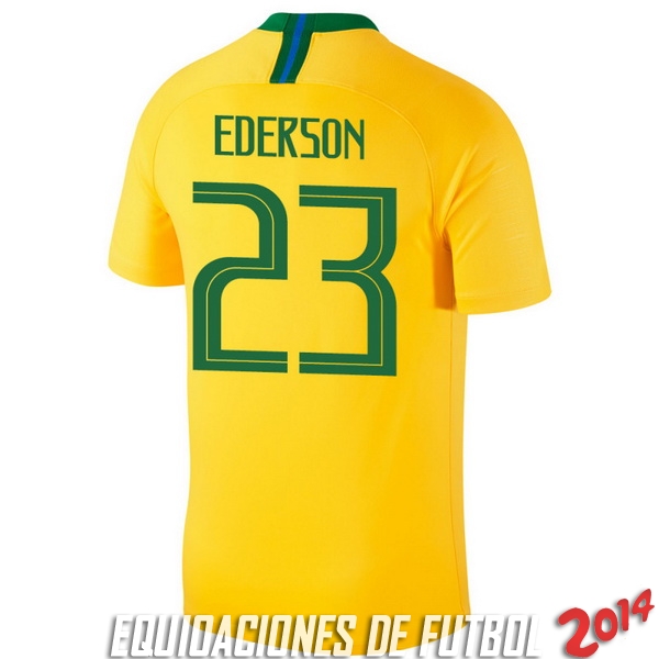 Ederson Camiseta De Brasil de la Seleccion Primera 2018