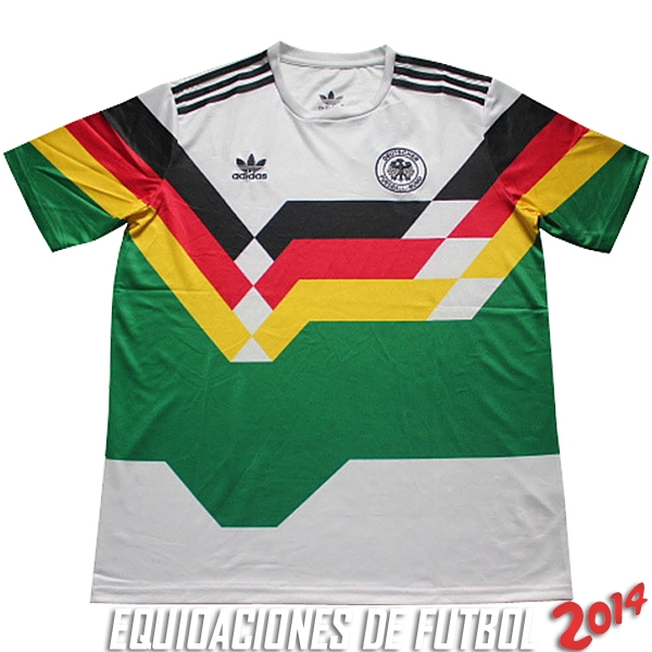 Camiseta De Alemania de la Seleccion Retro 1990 Verde