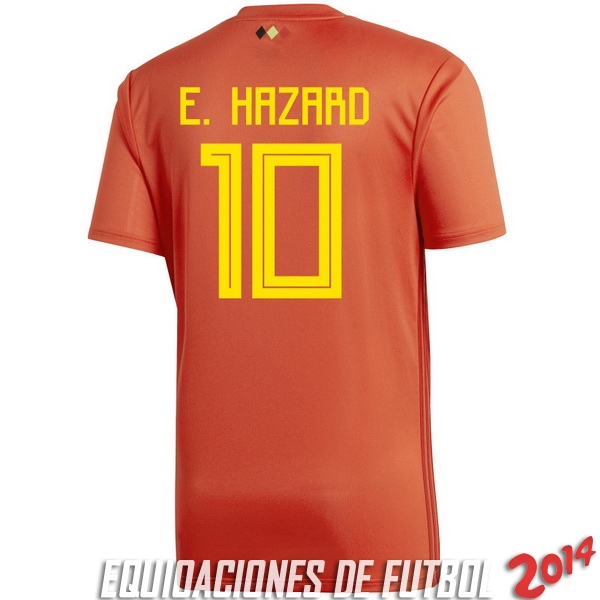 E.Hazard de Camiseta Del Belgica Primera Equipacion 2018