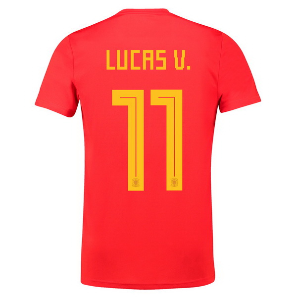 Lucas V. Camiseta De Espana de la Seleccion Primera 2018