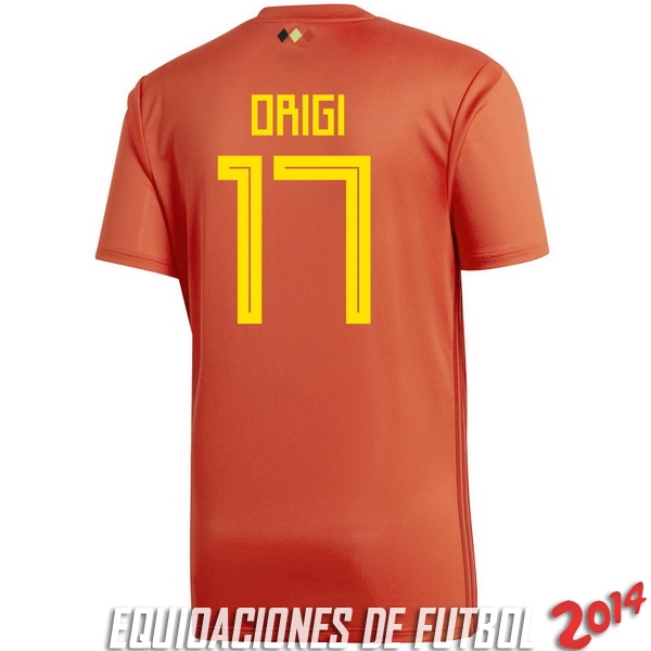 Origi de Camiseta Del Belgica Primera Equipacion 2018