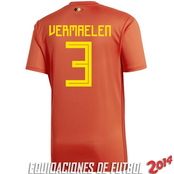 Vermaelen de Camiseta Del Belgica Primera Equipacion 2018