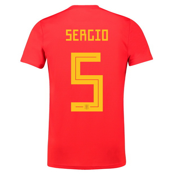 Sergio Camiseta De Espana de la Seleccion Primera 2018