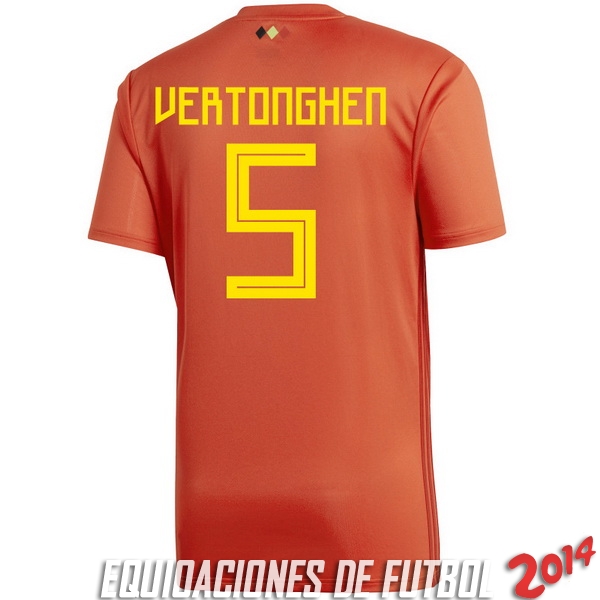 Vertonghen de Camiseta Del Belgica Primera Equipacion 2018