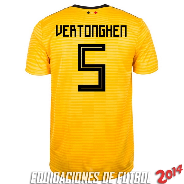 Vertonghen de Camiseta Del Belgica Segunda Equipacion 2018