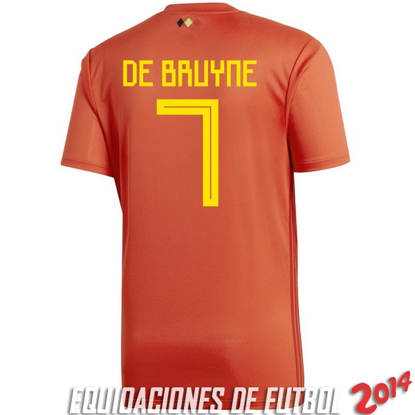 Debruyne de Camiseta Del Belgica Primera Equipacion 2018