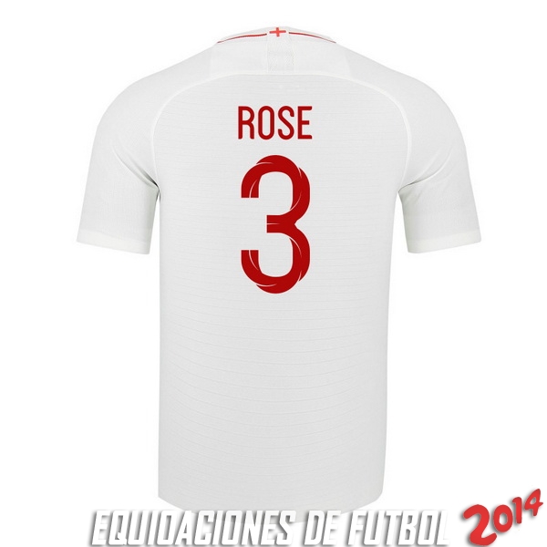 Rose Camiseta De Inglaterra de la Seleccion Primera 2018