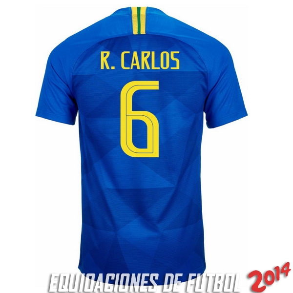 R.Carlos Camiseta De Brasil de la Seleccion Segunda 2018
