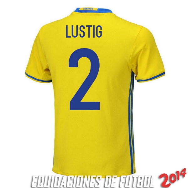 Lustig Camiseta De Suecia de la Seleccion Primera 2018