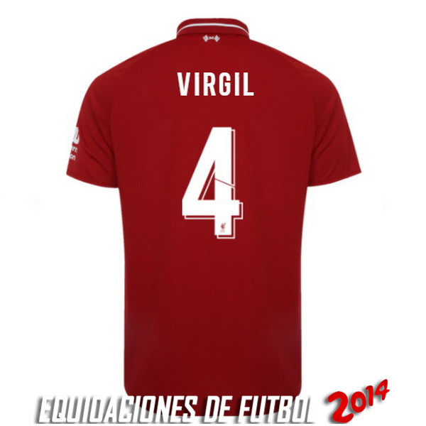 Virgil de Camiseta De Liverpool de la Seleccion Primera 2018/2019