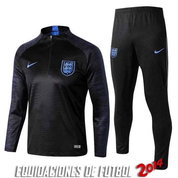 Chandal Ninos Inglaterra Negro Azul 2018