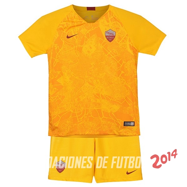 Camiseta Del Conjunto Completo AS Roma Nino Tercera Equipacion 2018/2019