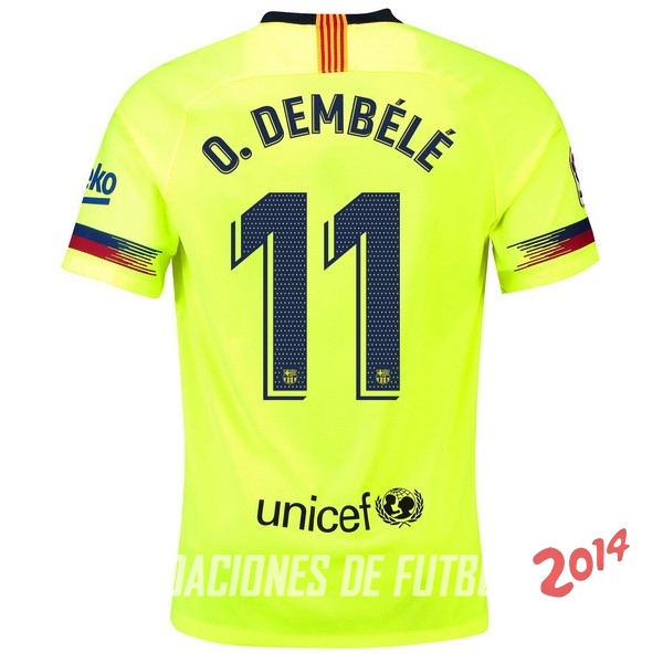 NO.11 O.Dembele de Camiseta Del Barcelona Segunda Equipacion 2018/2019