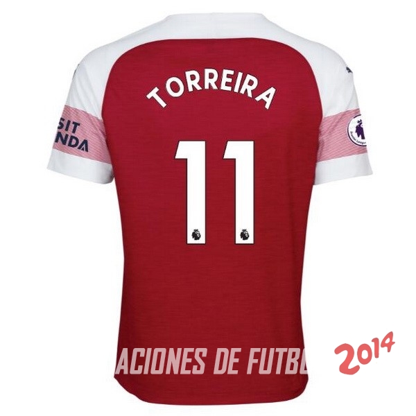 NO.11 Torreira de Camiseta Del Arsenal Primera Equipacion 2018/2019