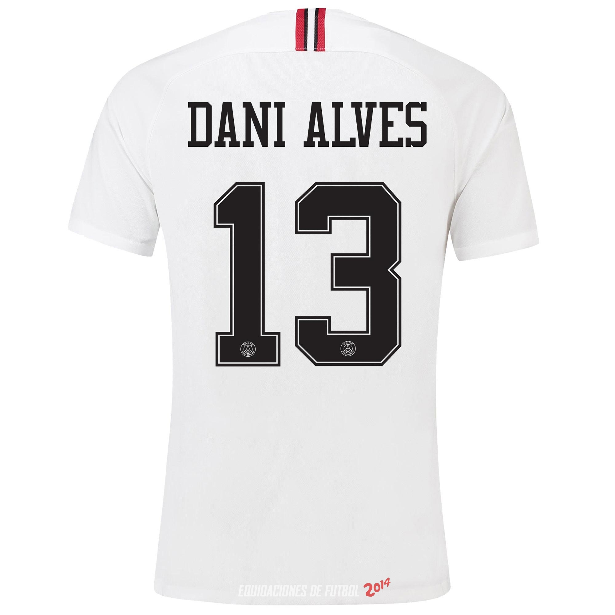 NO.13 Dani Alves de Camiseta Del Paris Saint Germain Tercera Segunda Equipacion 2018/2019