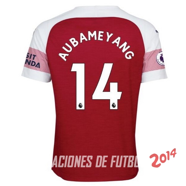 NO.14 Aubameyang de Camiseta Del Arsenal Primera Equipacion 2018/2019