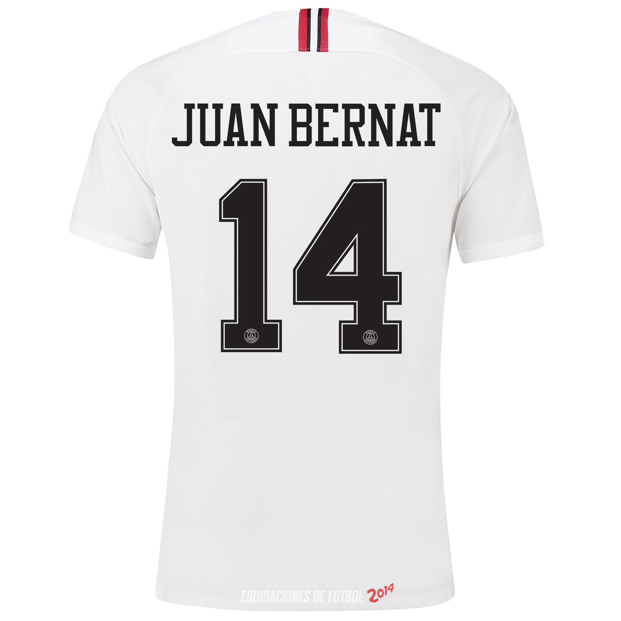 NO.14 Juan Bernat de Camiseta Del Paris Saint Germain Tercera Segunda Equipacion 2018/2019