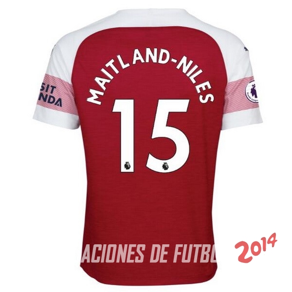 NO.15 Maitland Niles de Camiseta Del Arsenal Primera Equipacion 2018/2019