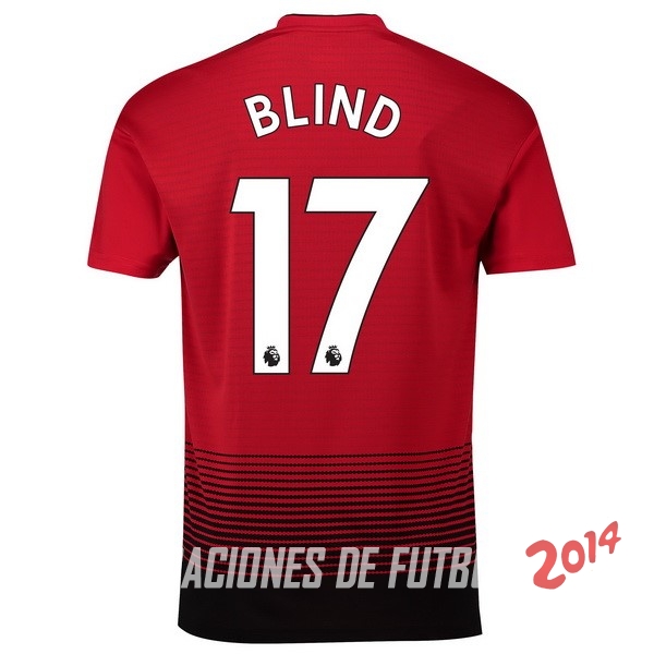 NO.17 Blind de Camiseta Del Manchester United Primera Equipacion 2018/2019