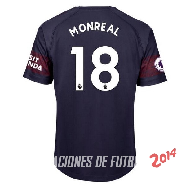 NO.18 Monreal Segunda Camiseta Arsenal Segunda Equipacion 2018/2019