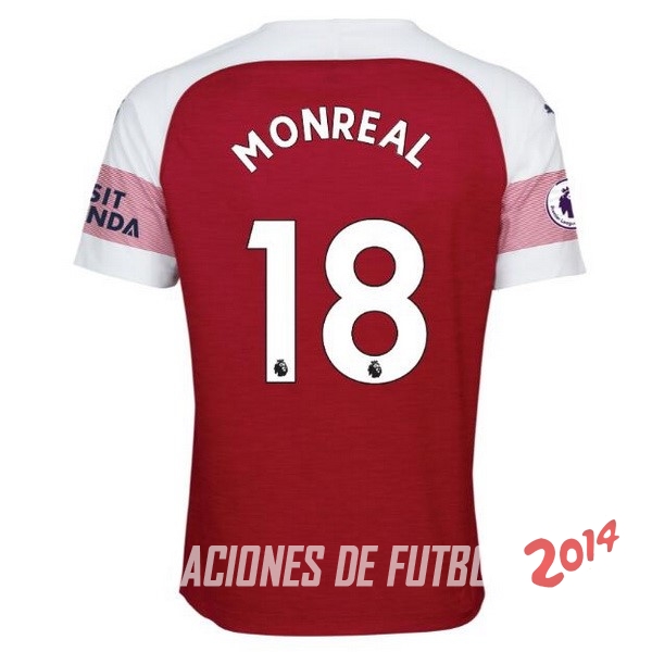 NO.18 Monreal de Camiseta Del Arsenal Primera Equipacion 2018/2019