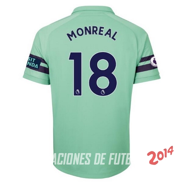 NO.18 Monreal de Camiseta Del Arsenal Tercera Equipacion 2018/2019