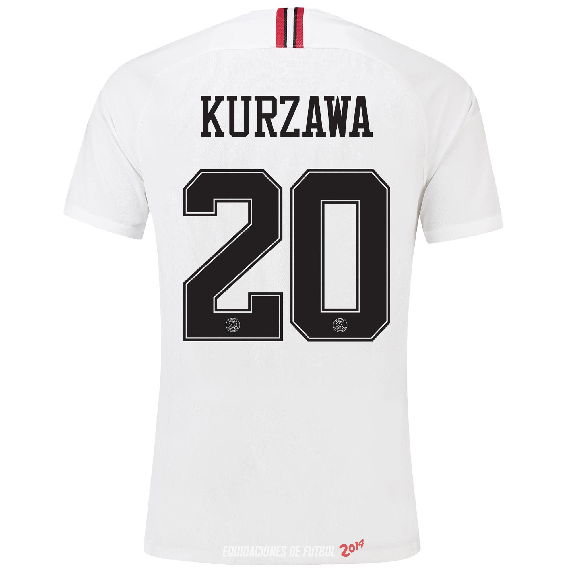 NO.20 Kurzawa de Camiseta Del Paris Saint Germain Tercera Segunda Equipacion 2018/2019