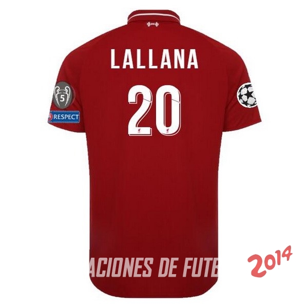 NO.20 Lallana de Camiseta Del Liverpool Primera Equipacion 2018/2019