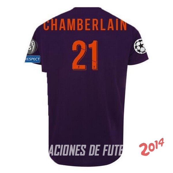 NO.21 Chamberlain Segunda Camiseta Liverpool Segunda Equipacion 2018/2019