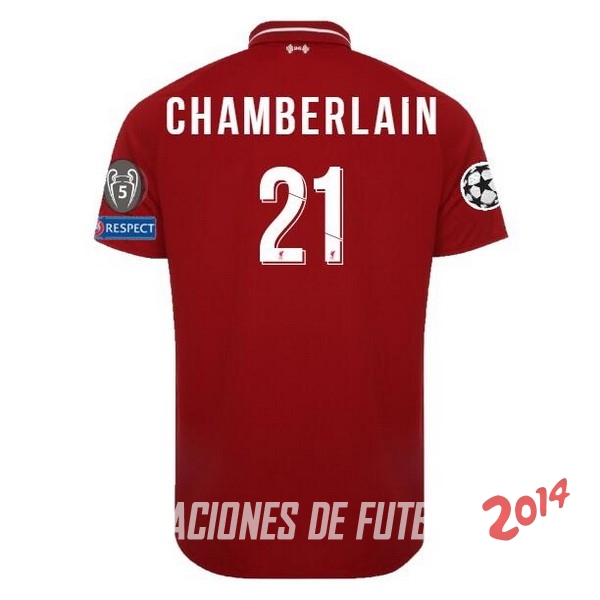 NO.21 Chamberlain de Camiseta Del Liverpool Primera Equipacion 2018/2019