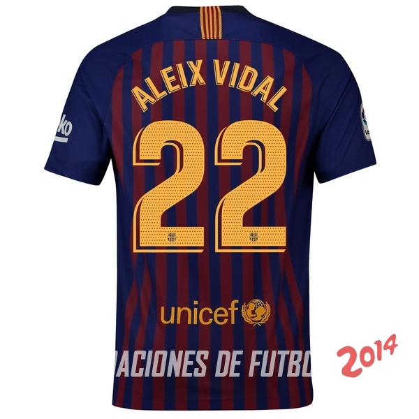 NO.22 Aleix Vidal de Camiseta Del Barcelona Primera Equipacion 2018/2019