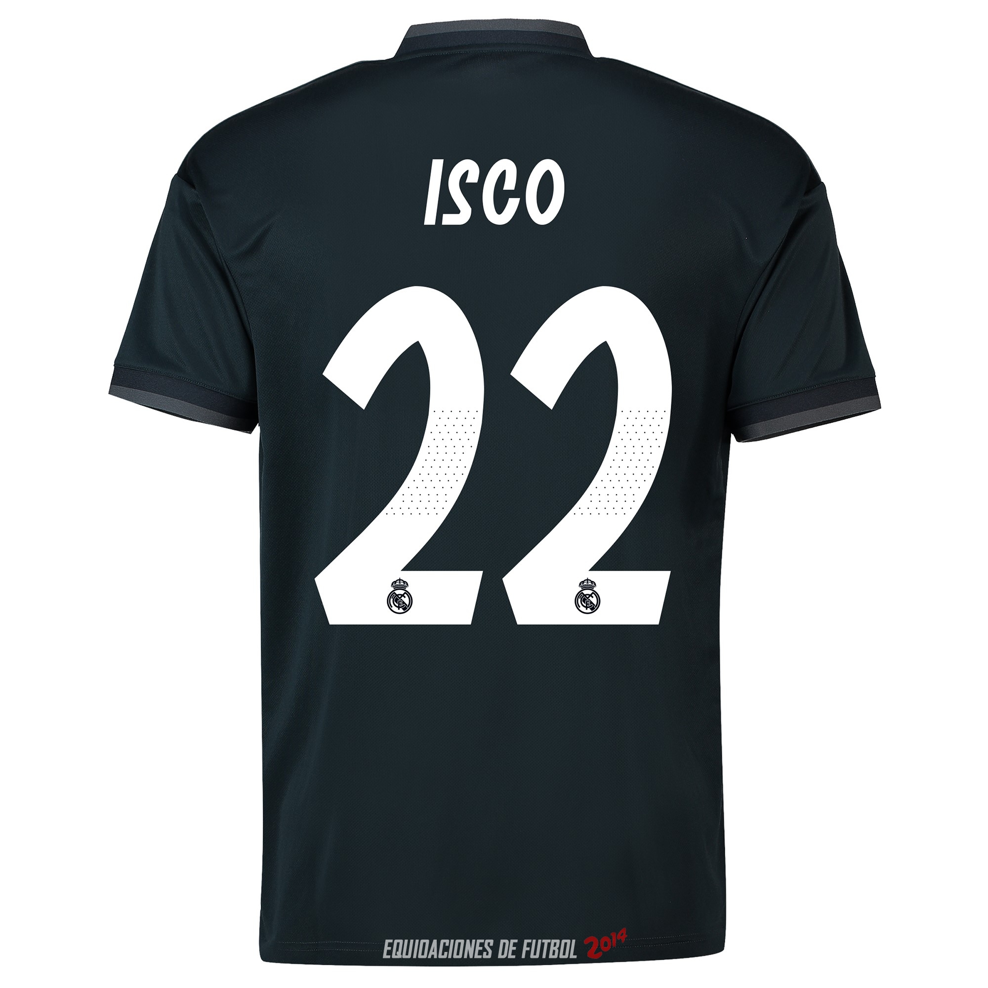 NO.22 Isco de Camiseta Del Real Madrid Segunda Equipacion 2018/2019 NO.22 Isco de Camiseta Del Real Madrid Segunda Equipacion 2018/2019