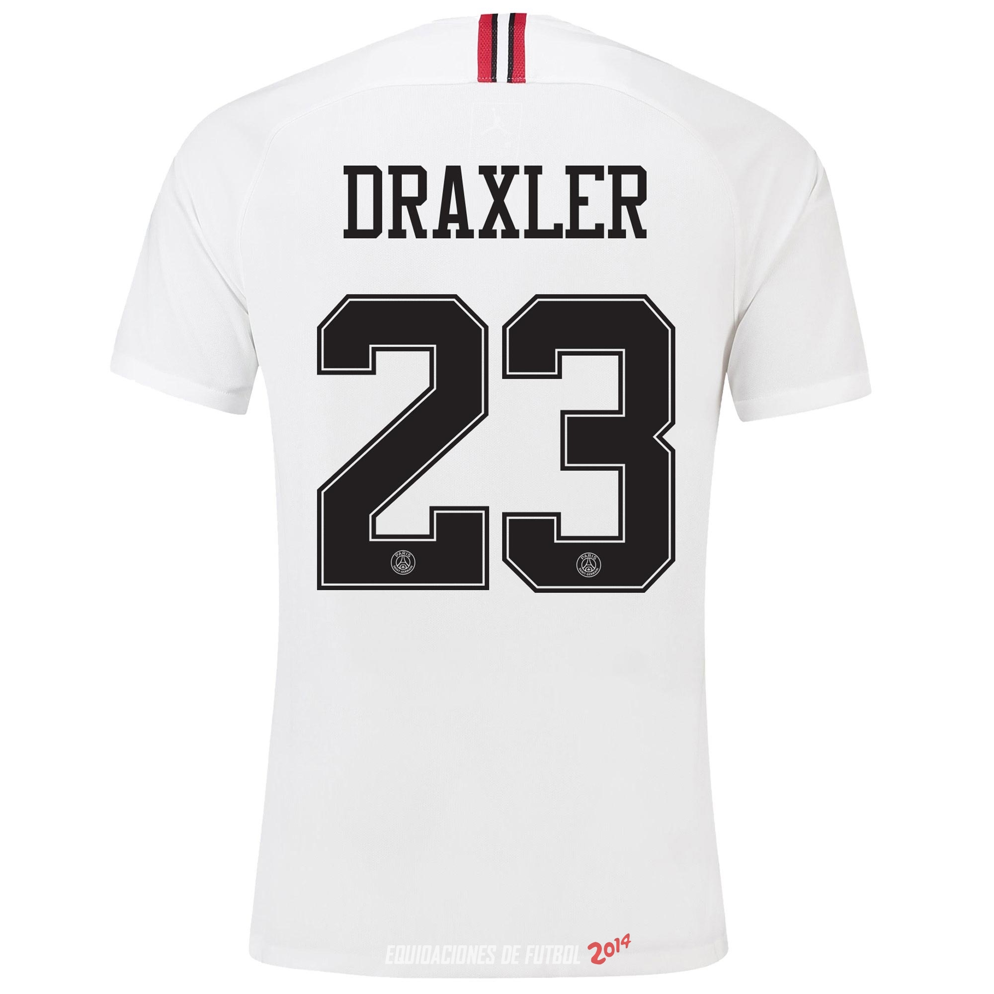 NO.23 Draxler de Camiseta Del Paris Saint Germain Tercera Segunda Equipacion 2018/2019